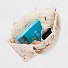 Load image into Gallery viewer, Crochet Tote Handbag