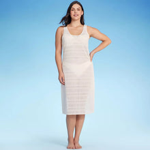 Load image into Gallery viewer, Women&#39;s Crochet Cover Up Midi Dress - Off-White
