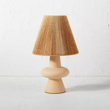 Load image into Gallery viewer, Ceramic Table Lamp with Rope Shade Brown (Includes LED Light Bulb) - Opalhouse™ designed with Jungalow™
