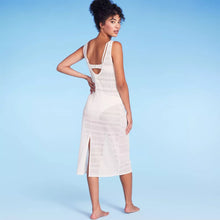 Load image into Gallery viewer, Women&#39;s Crochet Cover Up Midi Dress - Off-White
