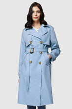 Load image into Gallery viewer, 3/4 Length Belted Double-Breasted Trench Coat
