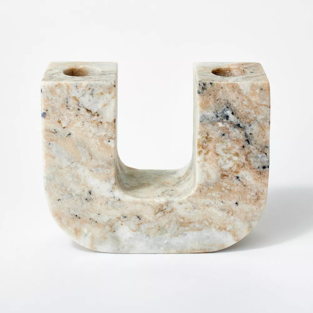 Marble Taper Candle Holder