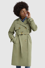 Load image into Gallery viewer, 3/4 Length Belted Double-Breasted Trench Coat
