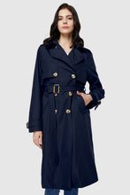 Load image into Gallery viewer, 3/4 Length Belted Double-Breasted Trench Coat
