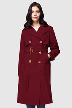 Load image into Gallery viewer, 3/4 Length Belted Double-Breasted Trench Coat
